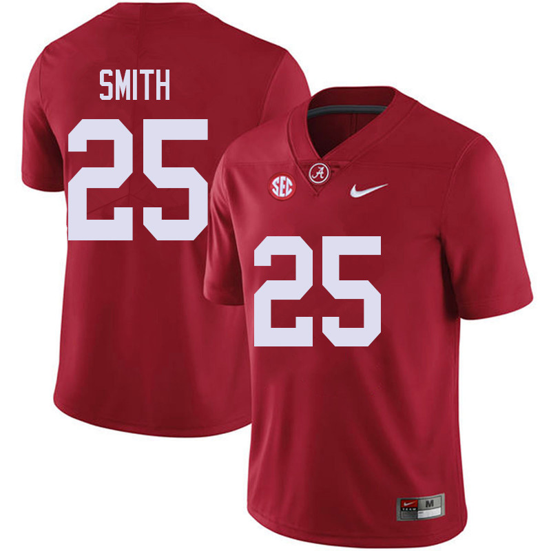Men #25 Eddie Smith Alabama Crimson Tide College Football Jerseys Sale-Red